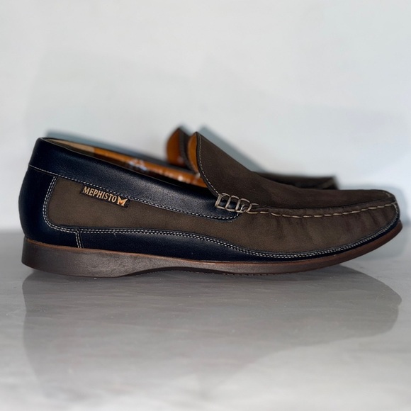Mephisto Men’s Badaurd Cool-Air Leather Loafers Brown Nubuck Black Calf Size 9.5 main image 10